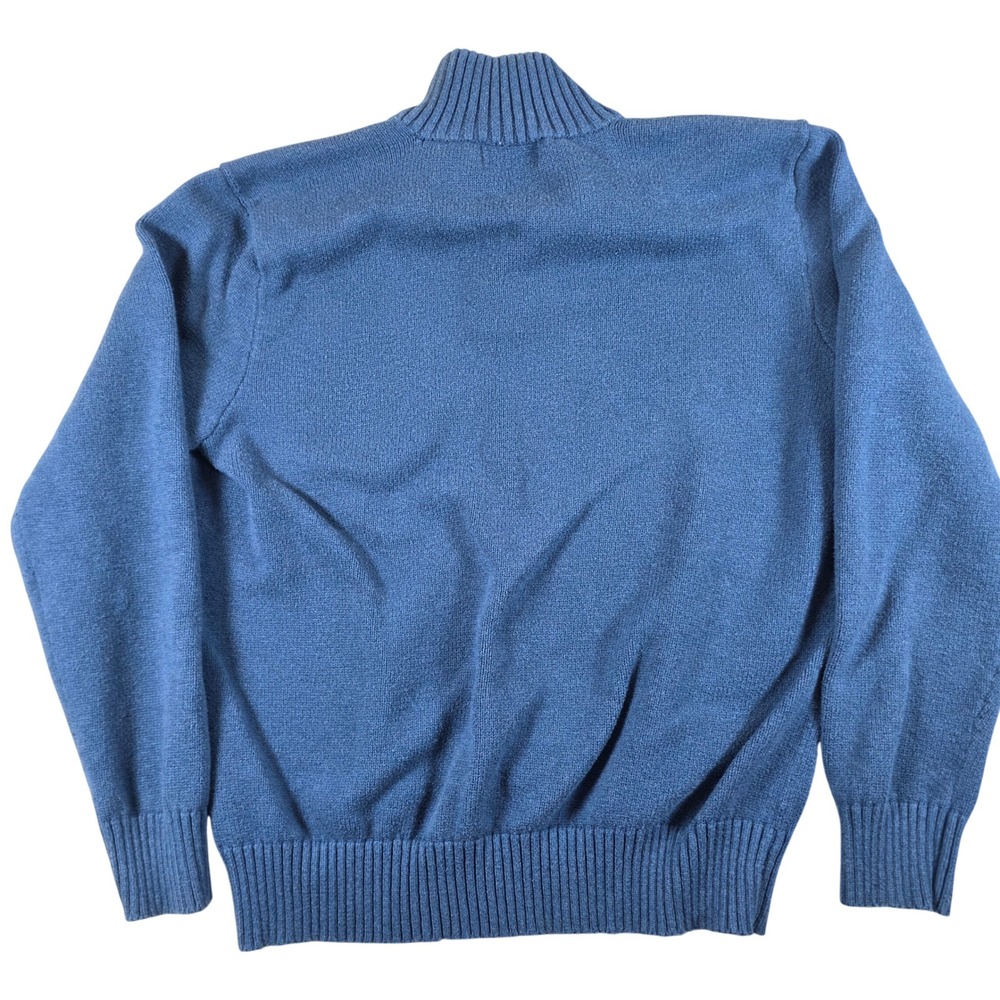 Polo Ralph Lauren Button Mock Neck Sweater Mens Large Blue Cotton RN41381 - Picture 3 of 9